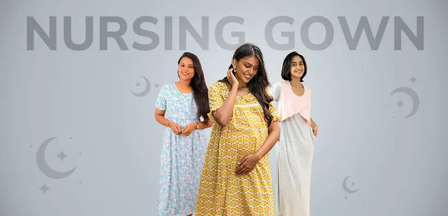 Buy online Floral Maternity Nightwear Gown from clothing for Women by  Mamma's Maternity for ₹1599 at 0% off | 2024 Limeroad.com